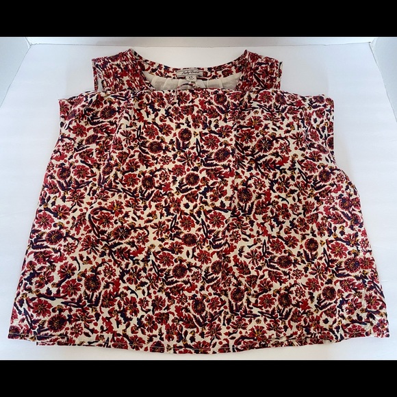 Lucky Brand Sleeveless Pullover Dress Draw String Waist Floral Lined Size Small - Picture 11 of 15